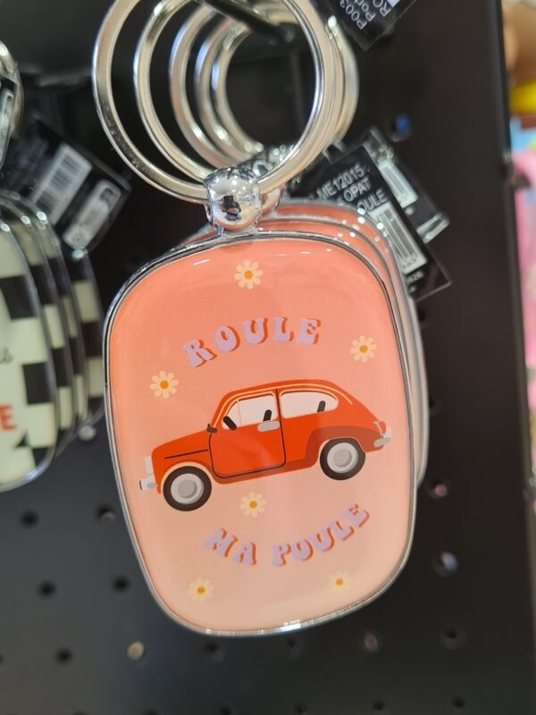 Porte Clés "Roule ma poule"