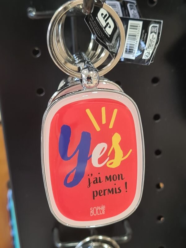 Porte Clés "Yes, j'ai mon permis" -